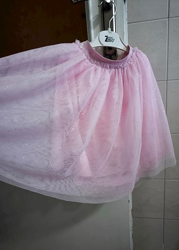 Pembe Kız Çocuk Fırfırlı Etek - Görsel 2