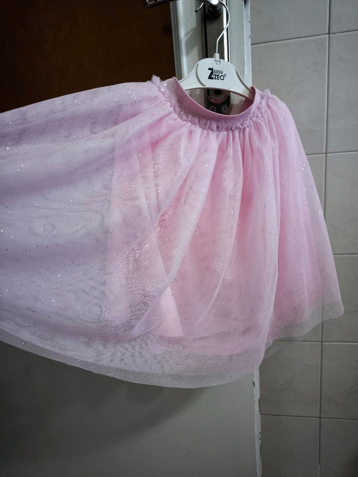 Pembe Kız Çocuk Fırfırlı Etek - Görsel 2