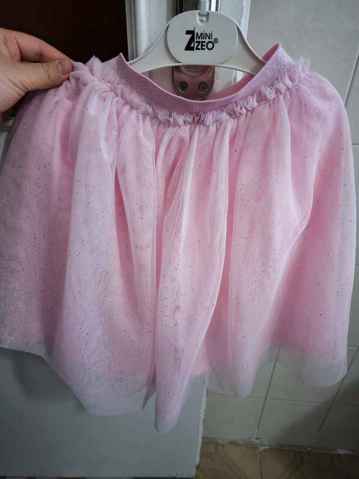 Pembe Kız Çocuk Fırfırlı Etek - Görsel 5