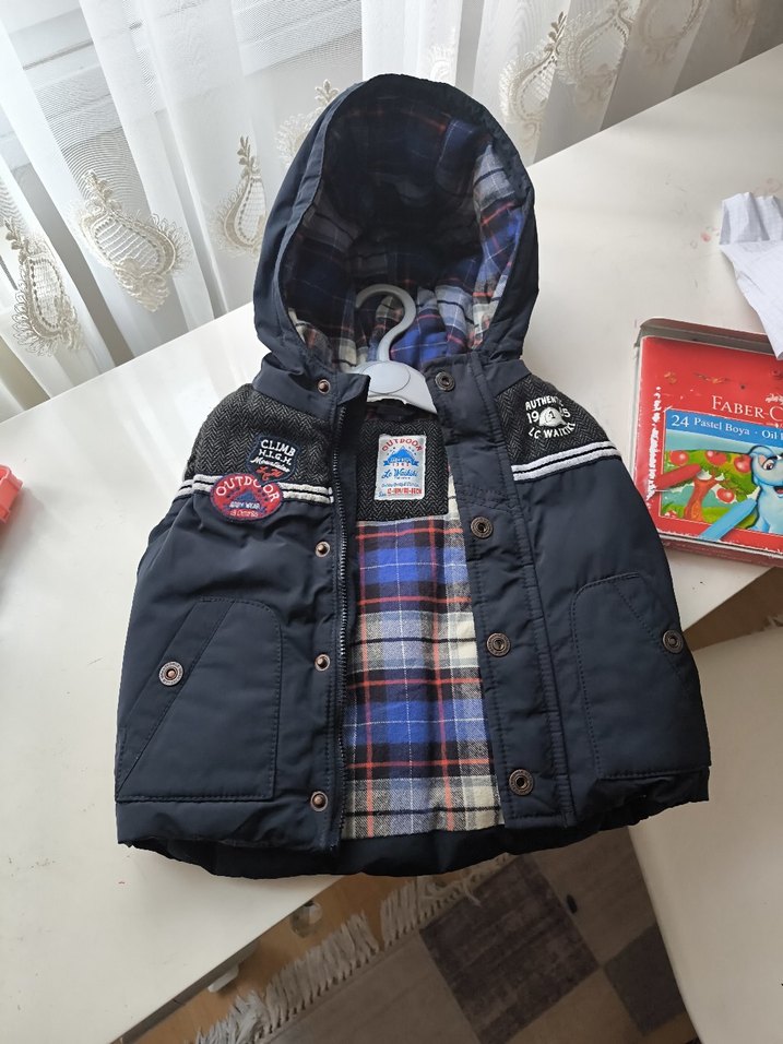 Düğmeli Lacivert Erkek Çocuk şişme yelek - Görsel 2