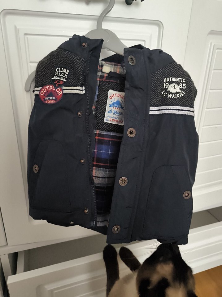 Düğmeli Lacivert Erkek Çocuk şişme yelek - Görsel 3