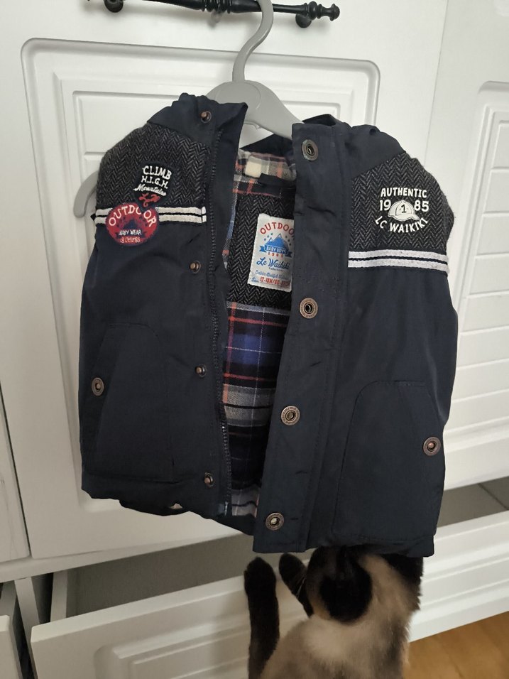 Düğmeli Lacivert Erkek Çocuk şişme yelek - Görsel 4