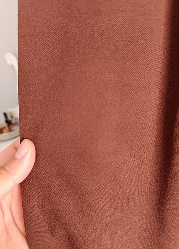 36 Beden kahverengi Renk Tesettür elbise