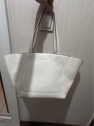 Beden beyaz Renk Calvin klein shopper çanta