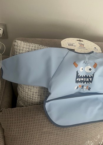 Mavi Baskılı Bebek Önlüğü - Görsel 2