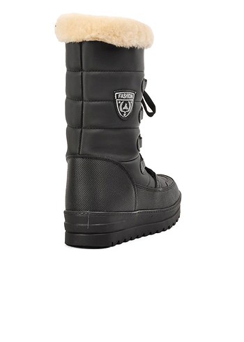 Walkway Yuja Siyah-bej Içi Kürklü Su Itici Kadın Botu - Görsel 4