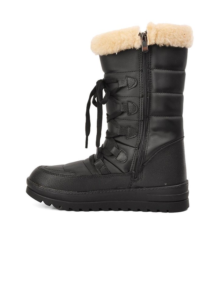 Walkway Yuja Siyah-bej Içi Kürklü Su Itici Kadın Botu - Görsel 2