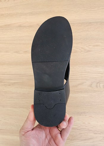 Siyah Erkek Deri Sandalet - Görsel 6