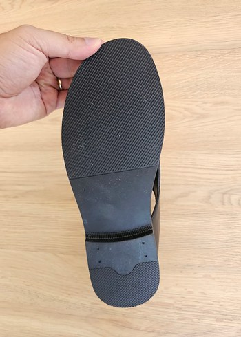 Siyah Erkek Deri Sandalet - Görsel 8