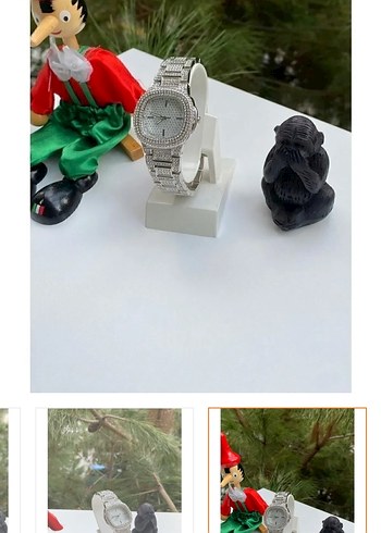 Beyaz Payetli Kadın Kol Saati - Görsel 3