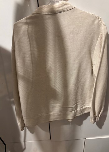 Bej Nakışlı Dantel Detaylı Midi Hamile Ceketi - Görsel 3