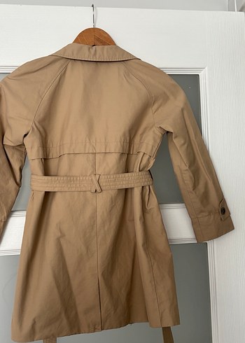 Bej Midi Düğmeli Kız çocuk Trençkot - Görsel 3