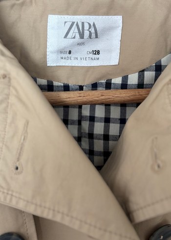 Bej Midi Düğmeli Kız çocuk Trençkot - Görsel 2