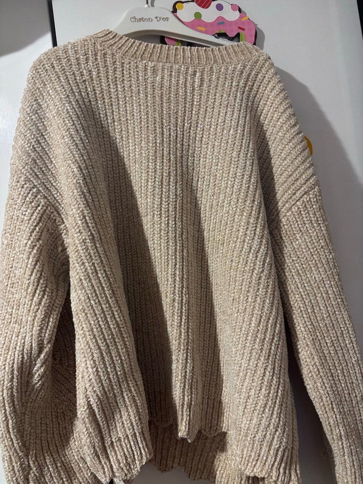 Bej Örgü kız çocuk Kazak - Görsel 3