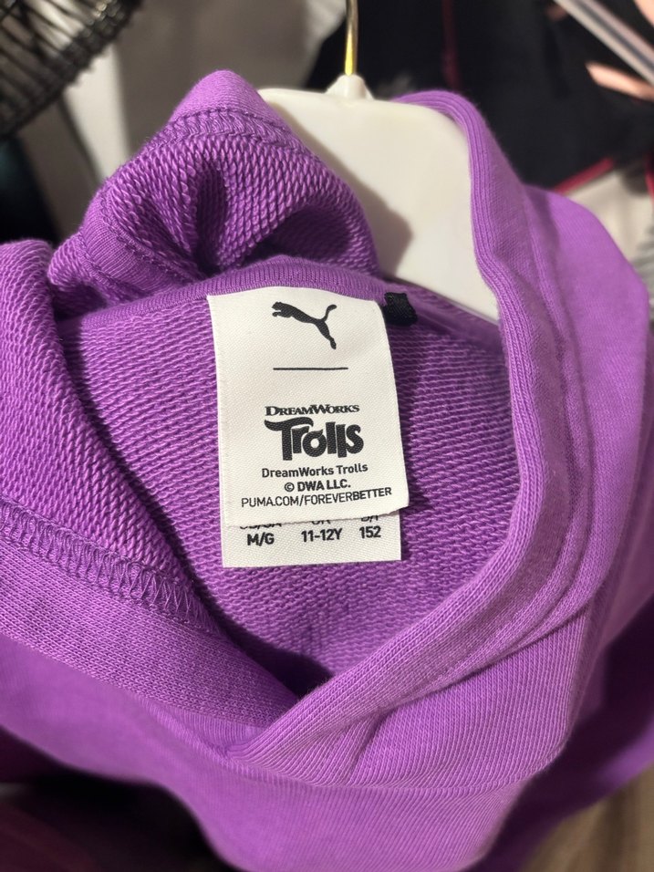 Mor Kapüşonlu Baskılı Sweatshirt - Görsel 2