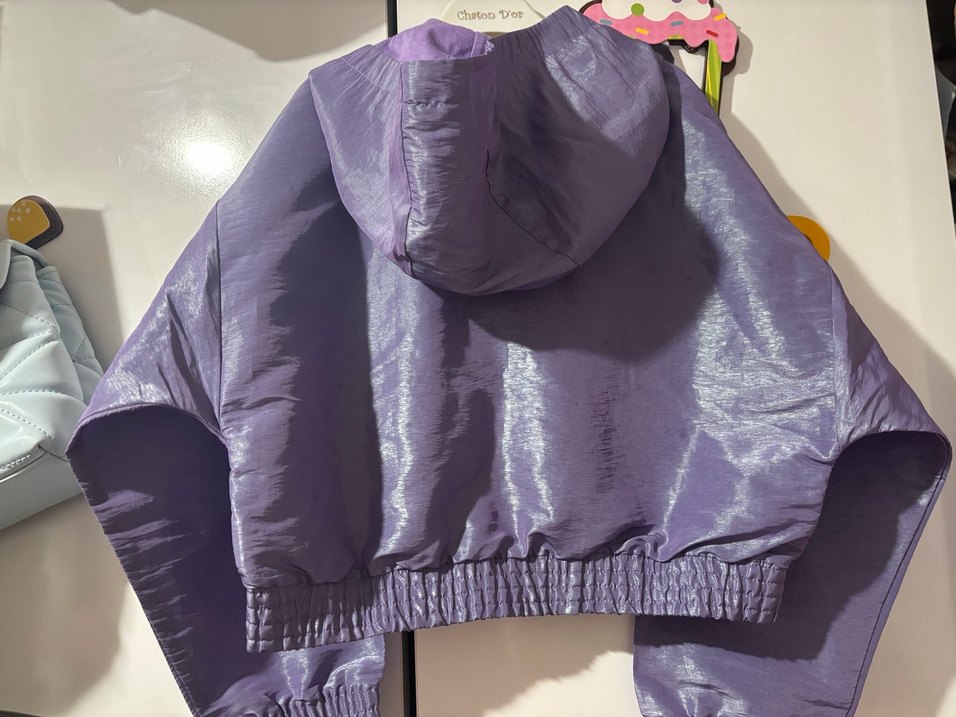 Mor Parlak Kız çocuk Spor Ceket - Görsel 4