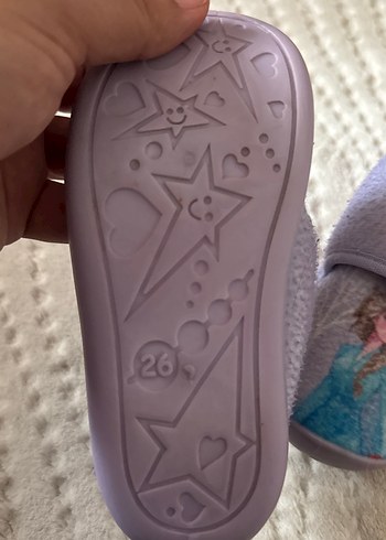 Mor Nakışlı Kız Çocuk Terliği - Görsel 3