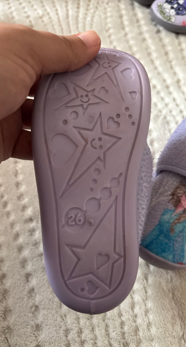 Mor Nakışlı Kız Çocuk Terliği - Görsel 3