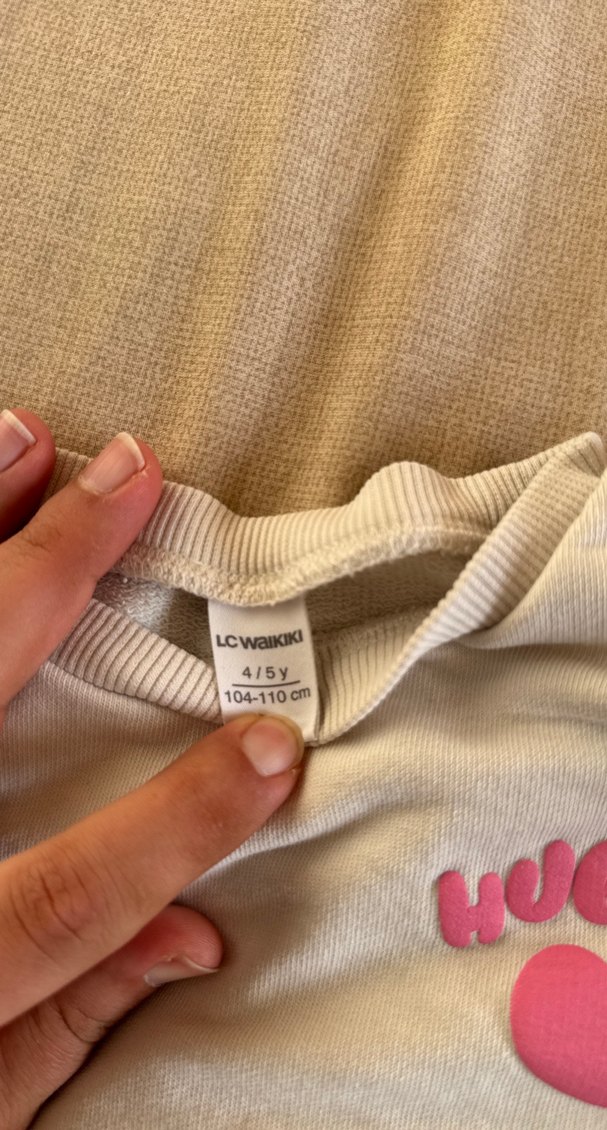 Kız Çocuk Gri Uzun Kollu Sweatshirt - Görsel 2