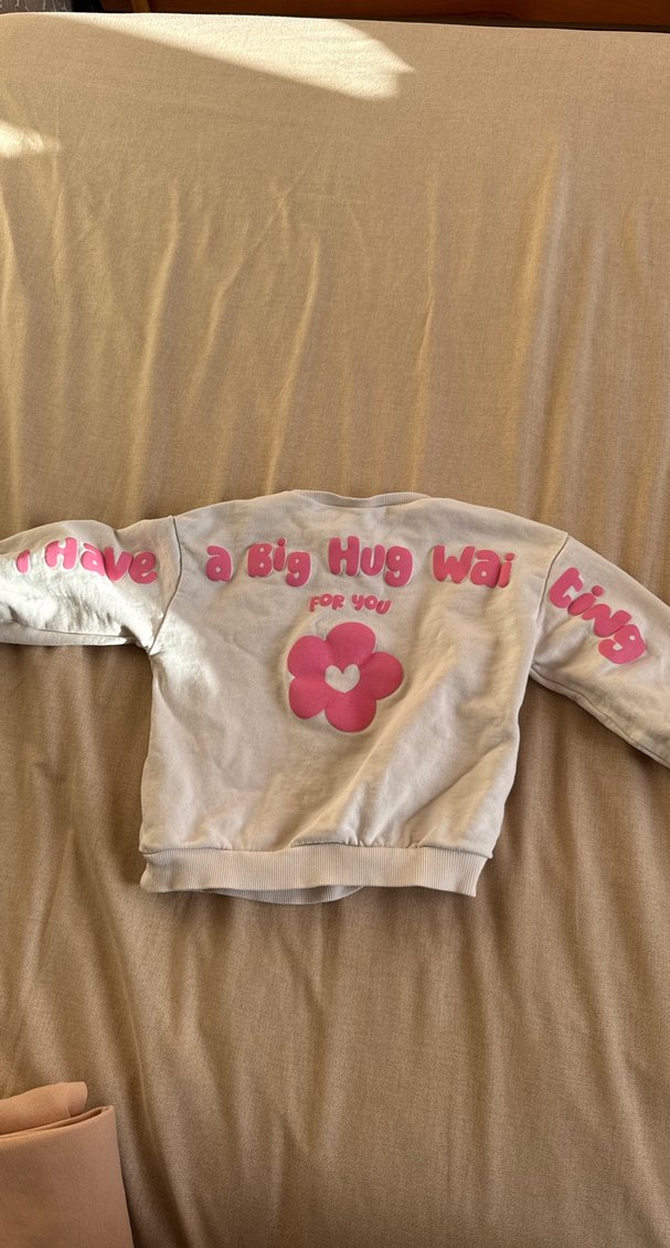 Kız Çocuk Gri Uzun Kollu Sweatshirt - Görsel 3