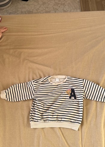 Erkek Çocuk Zebra Desenli Triko Sweatshirt - Görsel 2