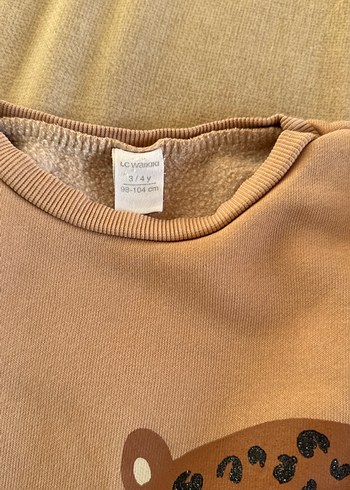 Kahverengi Leopar Desenli Bebek Kız Takımı 3-4 yas - Görsel 3