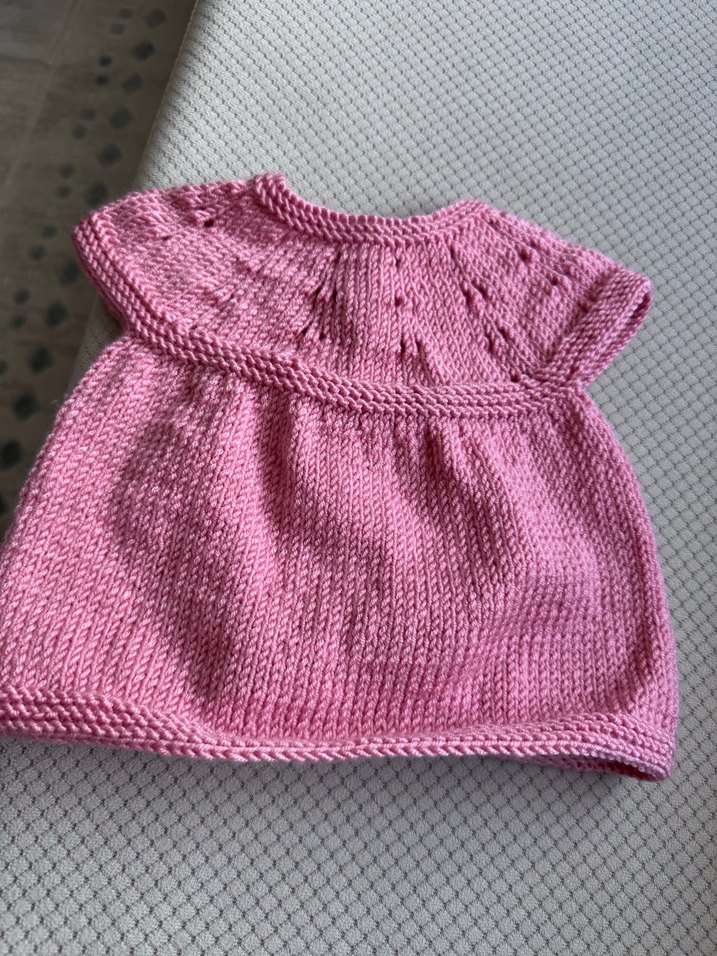 Kız Çocuk Pembe Örgü Kolsuz Hırka - Görsel 3