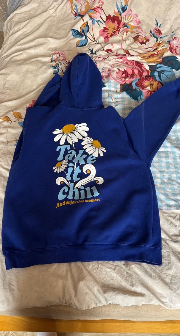 Düğmeli Kapüşonlu Lacivert Sweatshirt - Görsel 2