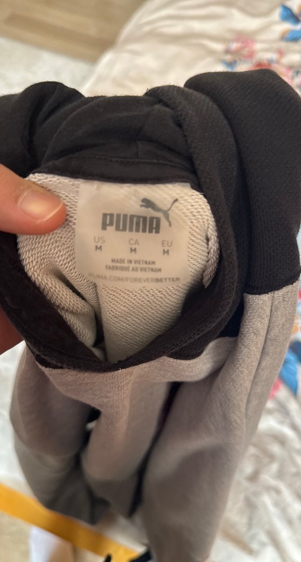 Gri Kapüşonlu Nakışlı erkek Sweatshirt - Görsel 3