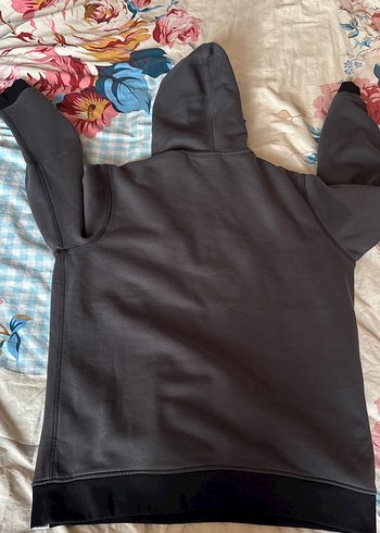 Gri Kapüşonlu erkek Sweatshirt - Görsel 2