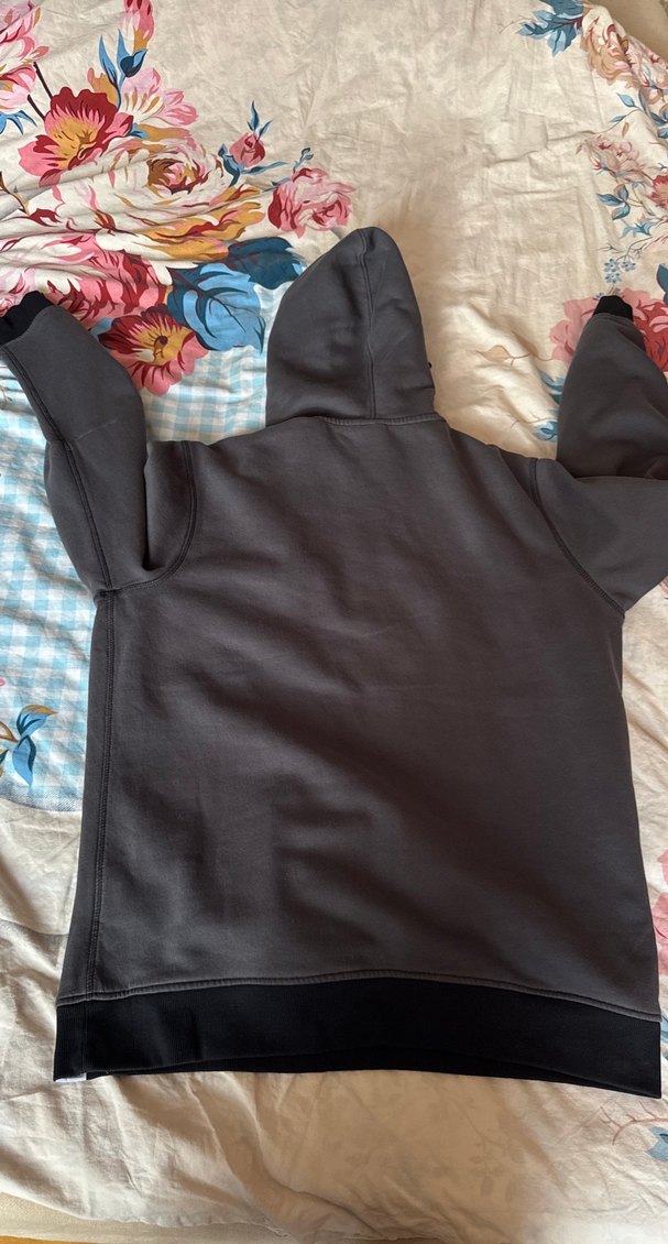 Gri Kapüşonlu erkek Sweatshirt - Görsel 2