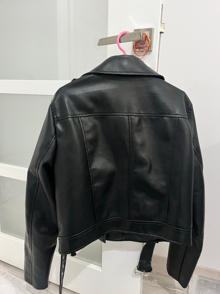 Stradivarius iyah Biker Deri Kadın Ceket - Görsel 3