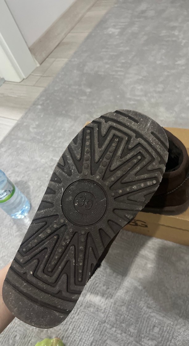 Kahverengi Süet UGG Kadın Dolgu Topuk Bot - Görsel 4