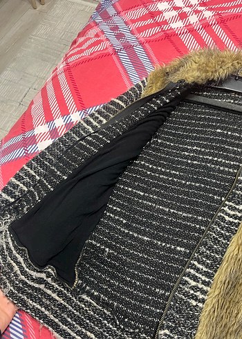 Kahverengi Kürklü Kadın Midi Ceket - Görsel 3