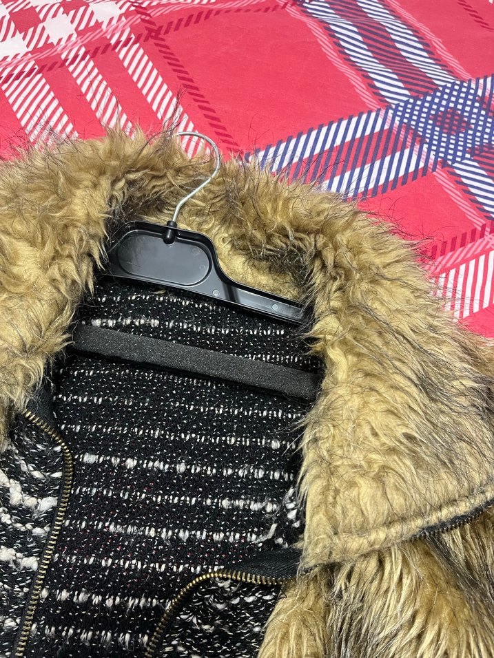 Kahverengi Kürklü Kadın Midi Ceket - Görsel 4