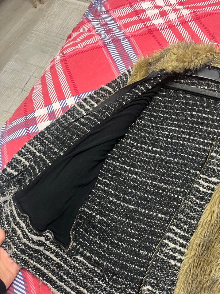 Kahverengi Kürklü Kadın Midi Ceket - Görsel 3