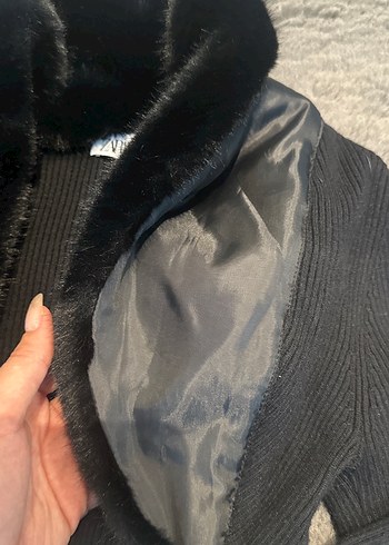 Zara kürklü uzun kollu crop - Görsel 5