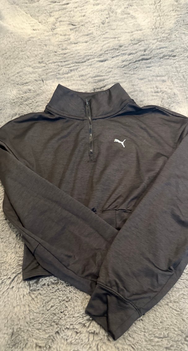 Siyah Yarım Fermuarlı Uzun Kollu Sweatshirt - Görsel 2