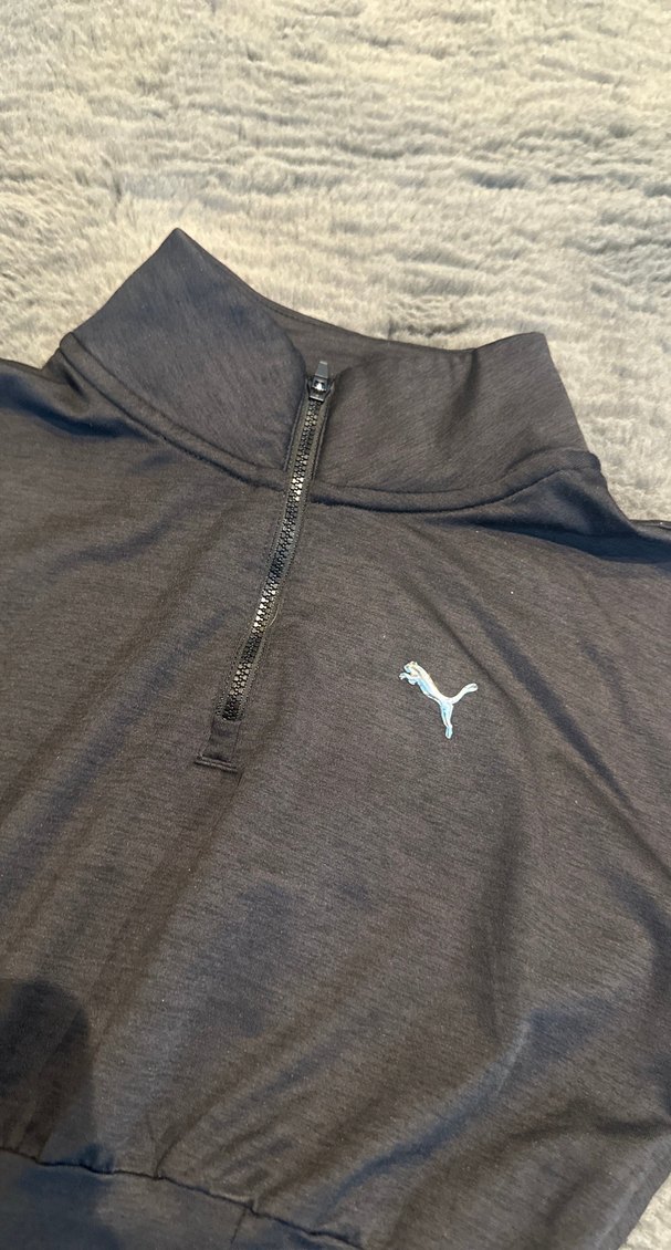 Siyah Yarım Fermuarlı Uzun Kollu Sweatshirt - Görsel 3