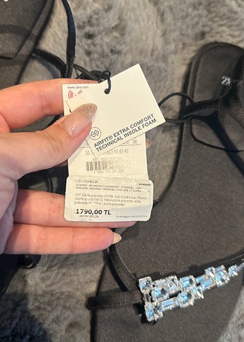 Zara Taşlı İnce Kadın Sandalet - Görsel 5