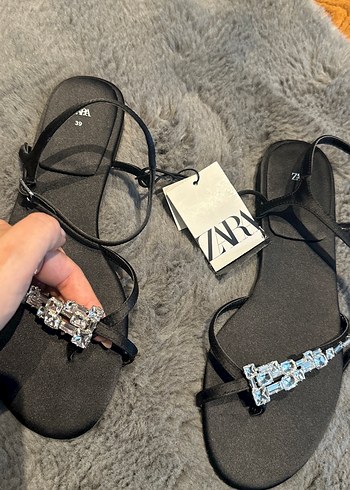 Zara Taşlı İnce Kadın Sandalet - Görsel 6