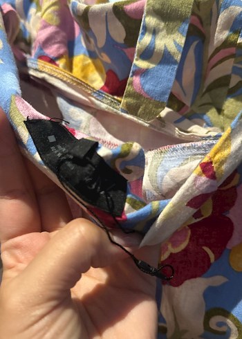 Çiçek Desenli Straplez Uzun Kadın Elbise - Görsel 7