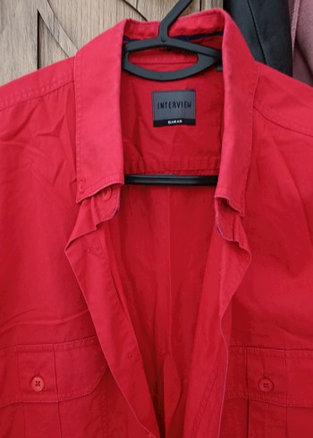 Kırmızı Erkek Uzun Kollu Gömlek - Görsel 2