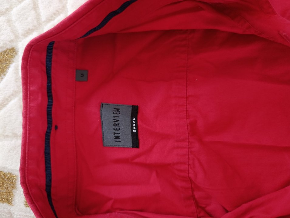 Kırmızı Erkek Uzun Kollu Gömlek - Görsel 4