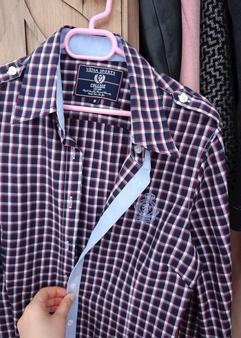 Bordo Kareli Kadın Gömlek - Görsel 3