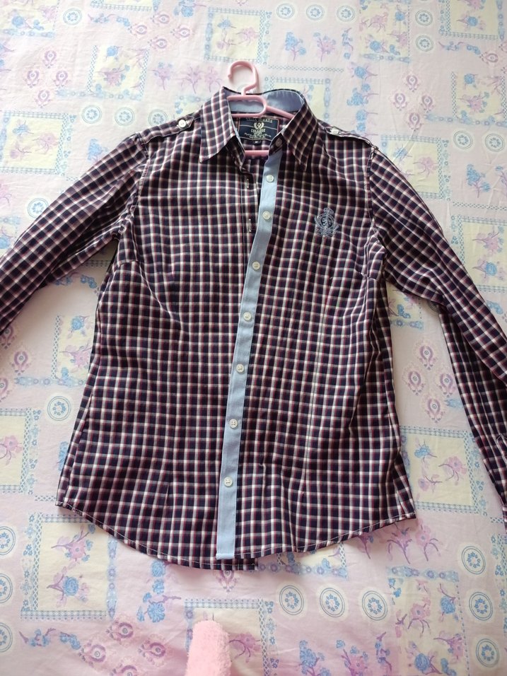 Bordo Kareli Kadın Gömlek - Görsel 5