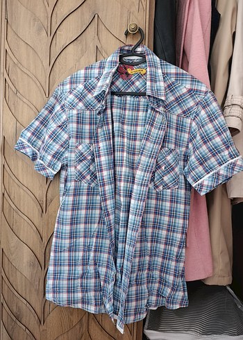 Sarar Erkek Kısa Kollu Çok Renkli Ekose Gömlek - Görsel 3