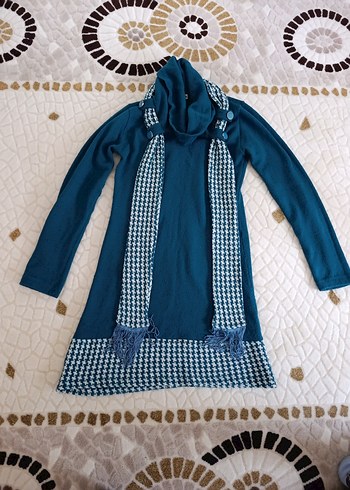 Triko Uzun Kollu Elbise - Görsel 7