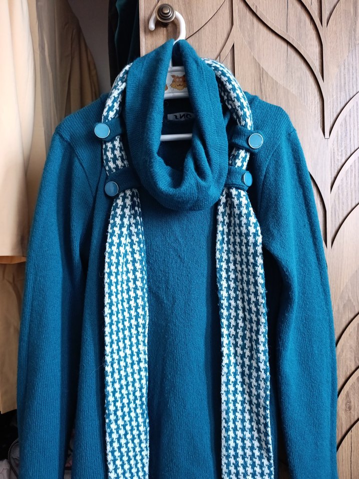 Triko Uzun Kollu Elbise - Görsel 2