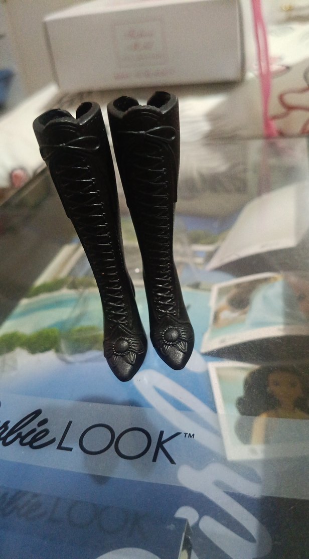 Siyah Yılan Desenli Dizüstü Botlar - Görsel 5